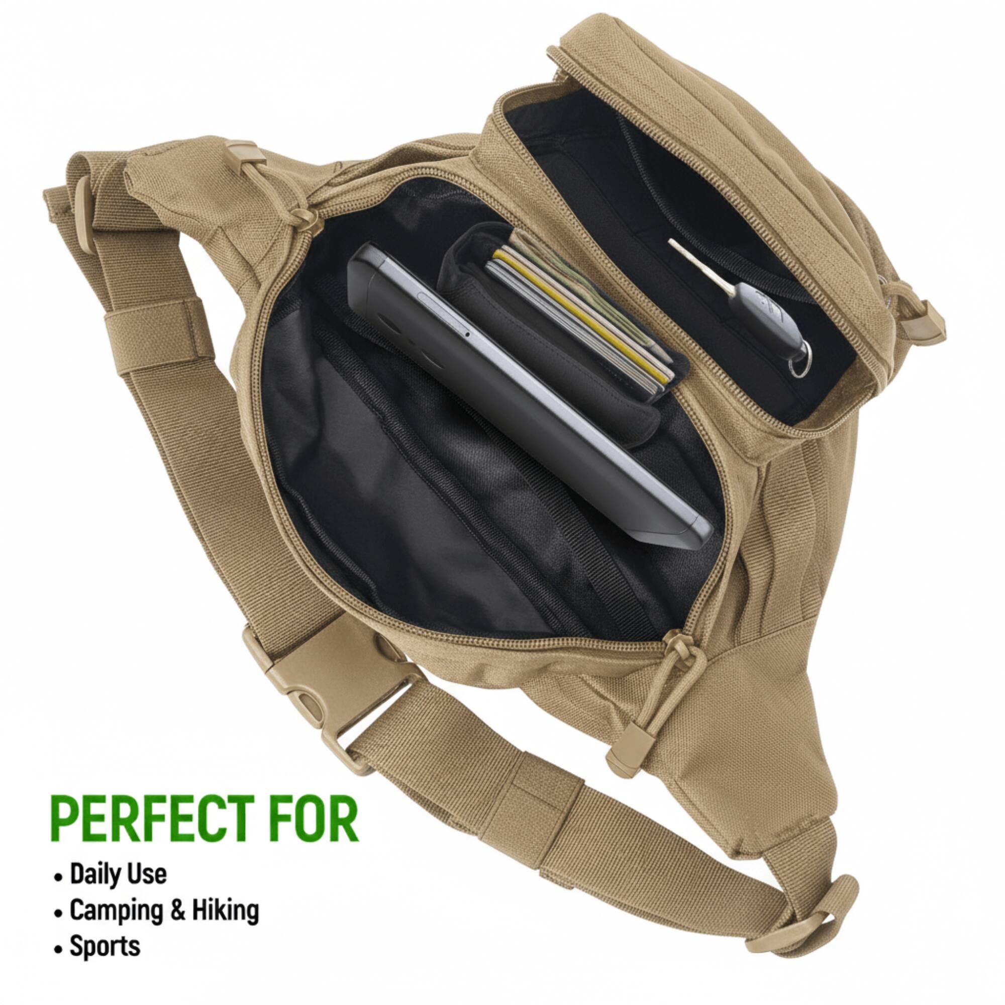 PERFECT FOR  
- Daily Use  
- Camping & Hiking  
- Sports