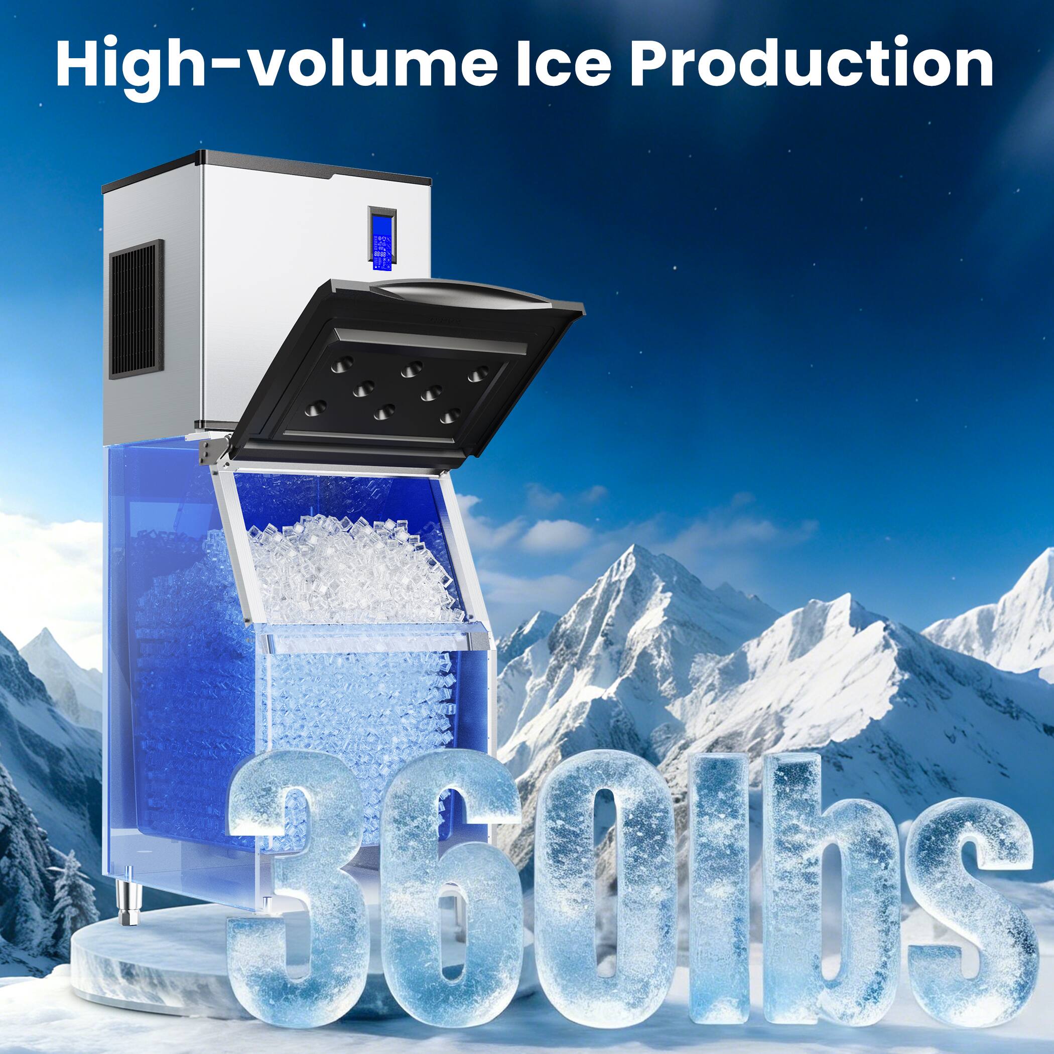 High-volume Ice Production  
360 lbs