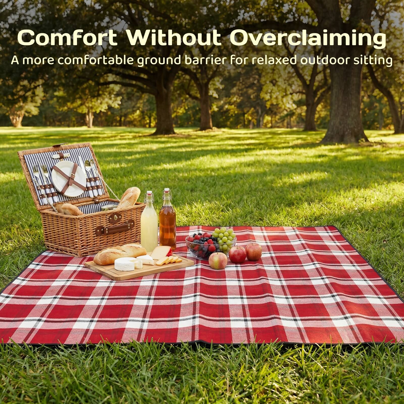Comfort Without Overclaiming  
A more comfortable ground barrier for relaxed outdoor sitting