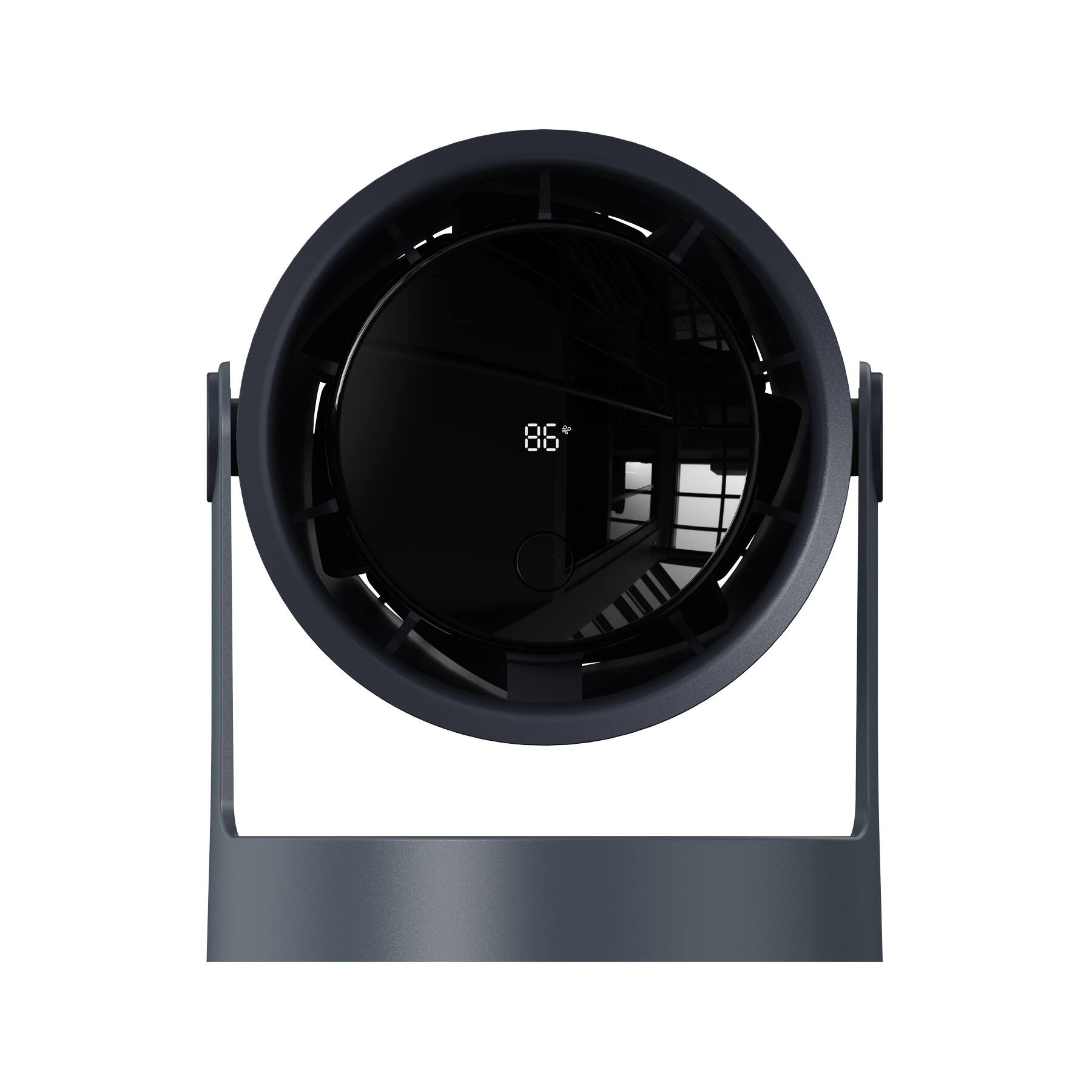 Left. Aluratek - Aluratek  Vortex Pro Rechargeable Desk Fan ADF02F - Black.