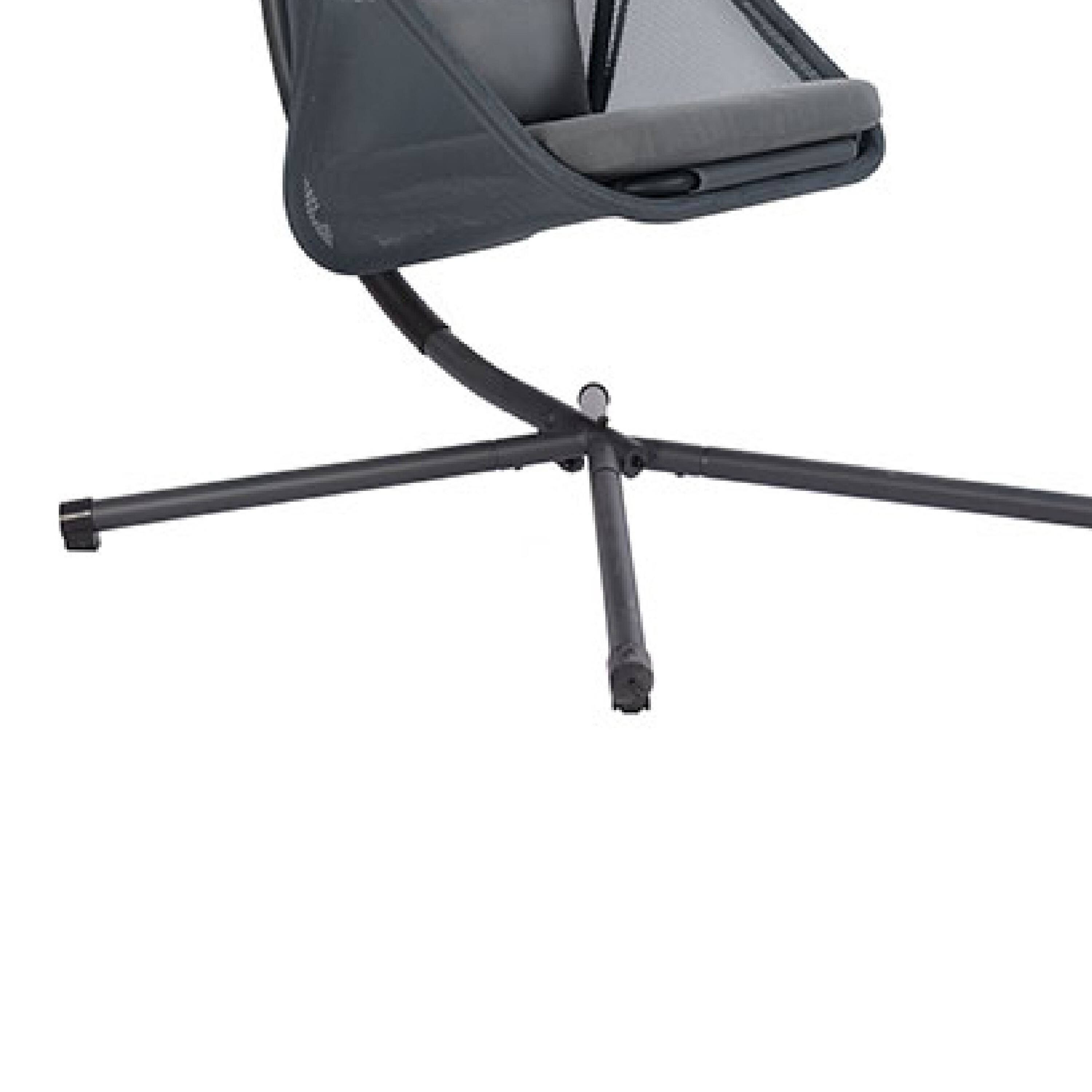 Alt View 3. Manhattan Lane - Cery Outdoor Egg Swing Chair, Foldable Stand - Black, Dark Gray.