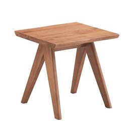 Manhattan Lane - Tina 22 Inch Side End Accent Table, Angled Legs, Natural Wood Finish - Brown