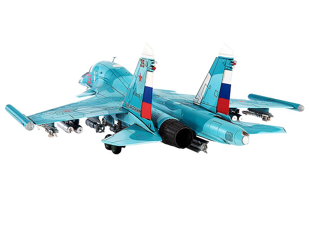 Back. JC Wings - Sukhoi Su-34 Fullback Bomber Aircraft "Ukraine War" (2022) Russian Air Force 1/72 Diecast Model by JC Wings - White, Blue.