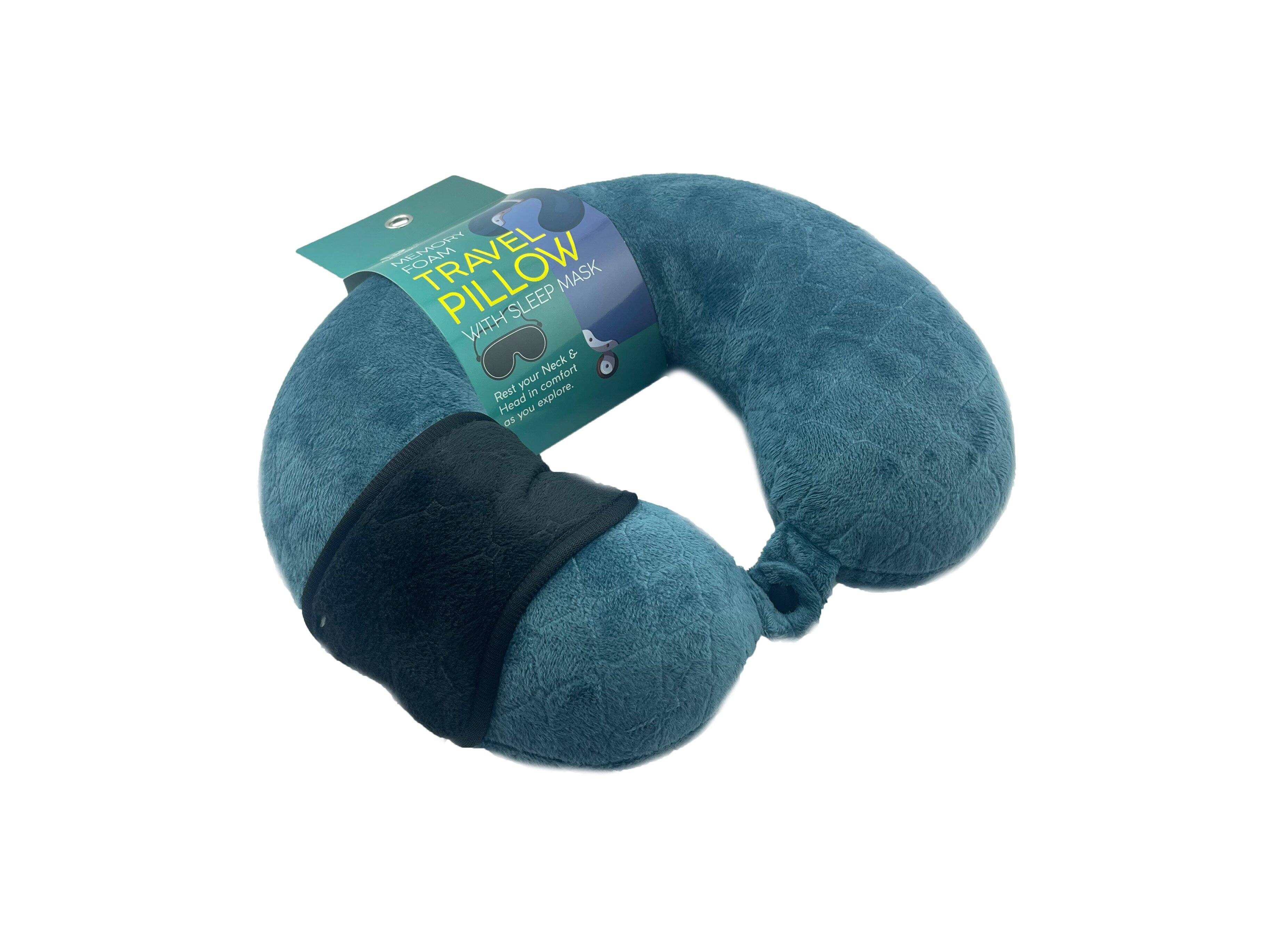TRAVEL PILLOW WITH SLEEP MASK

Rest your Neck & Head in comfort as you explore.