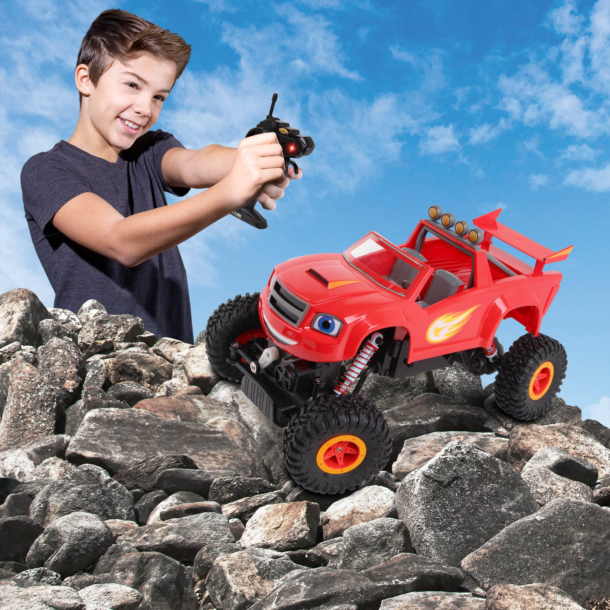 NKOK Blaze & The Monster Machines: RC Rock Crawler Blaze G0698143065019 ...