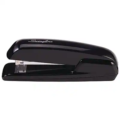 Front. Swingline - Desktop Stapler, 25-Sheet Capacity - Black.