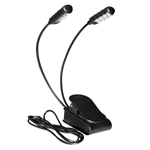 Alt View 9. On Stage Stands - On-Stage LED2224 Dual USB-Rechargeable Sheet Music Light (Clip-On Music-Stand Lighting, Tabletop Base, Adjustable - Black.
