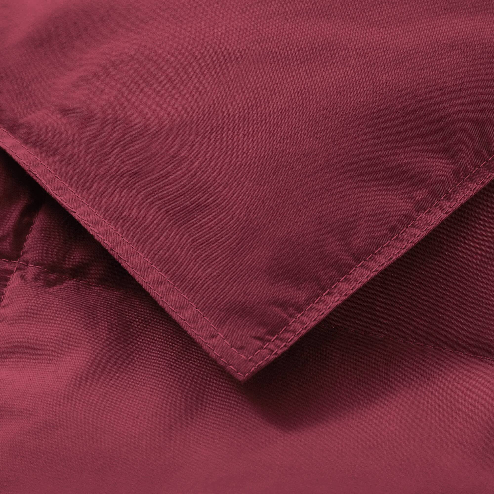 Left. Peace Nest - Peace Nest Lightweight Feather Down Throw Blanket, Red - Red.