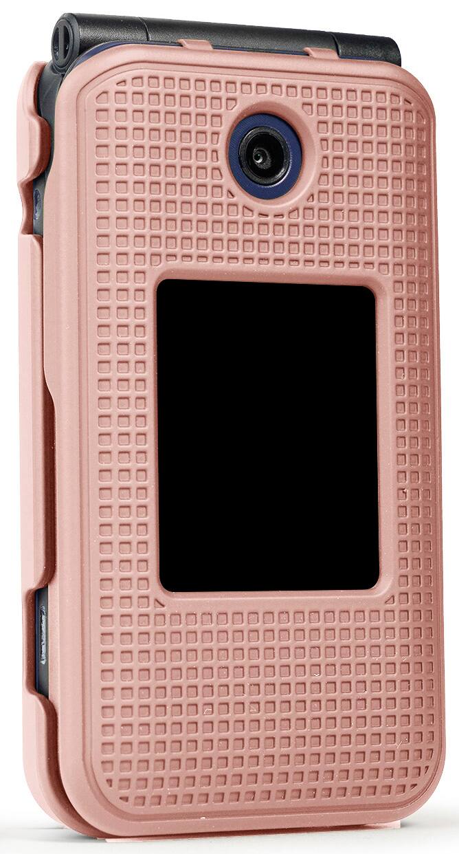 Alt View 8. Nakedcellphone - Hard Case for AT&T Cingular Flip 4, Cricket Debut Flip Phone - Rose Gold.