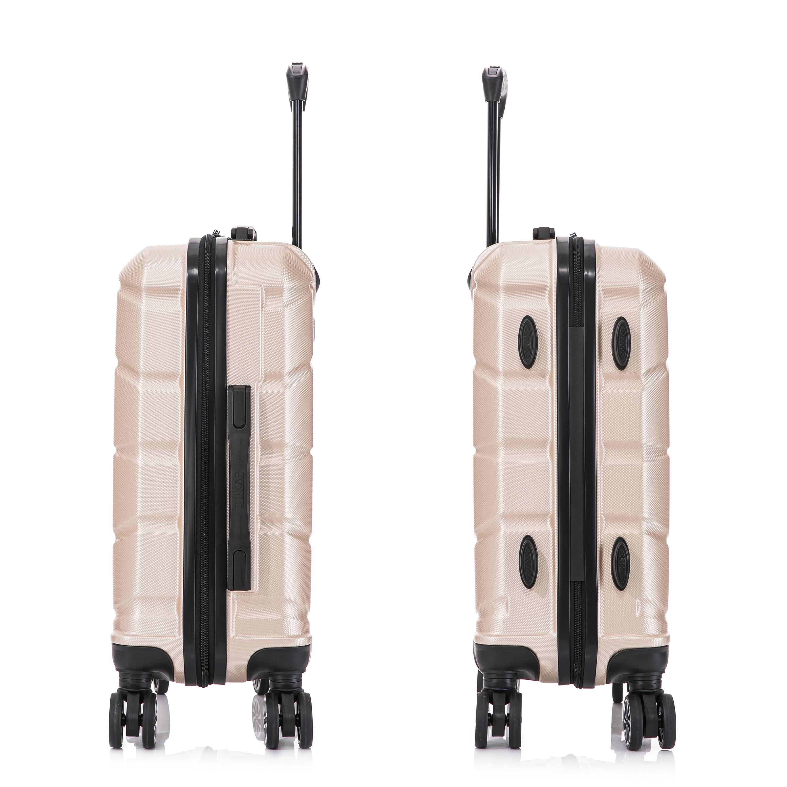 Alt View 1. DUKAP - Sense Lightweight Hardside Spinner Luggage 20" Carry-On - CHAMPAGNE.