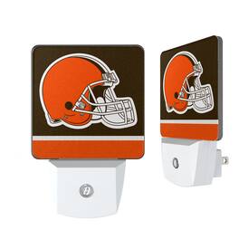 Keyscaper - Cleveland Browns Stripe Design Nightlight 2-Pack - Multicolor