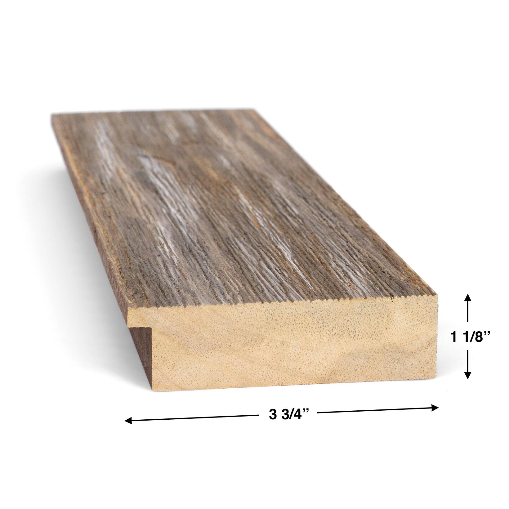 Alt View 16. Deco TV Frames - Premiere Bezel for Samsung the Frame TV - 50" - Distressed Barnwood.