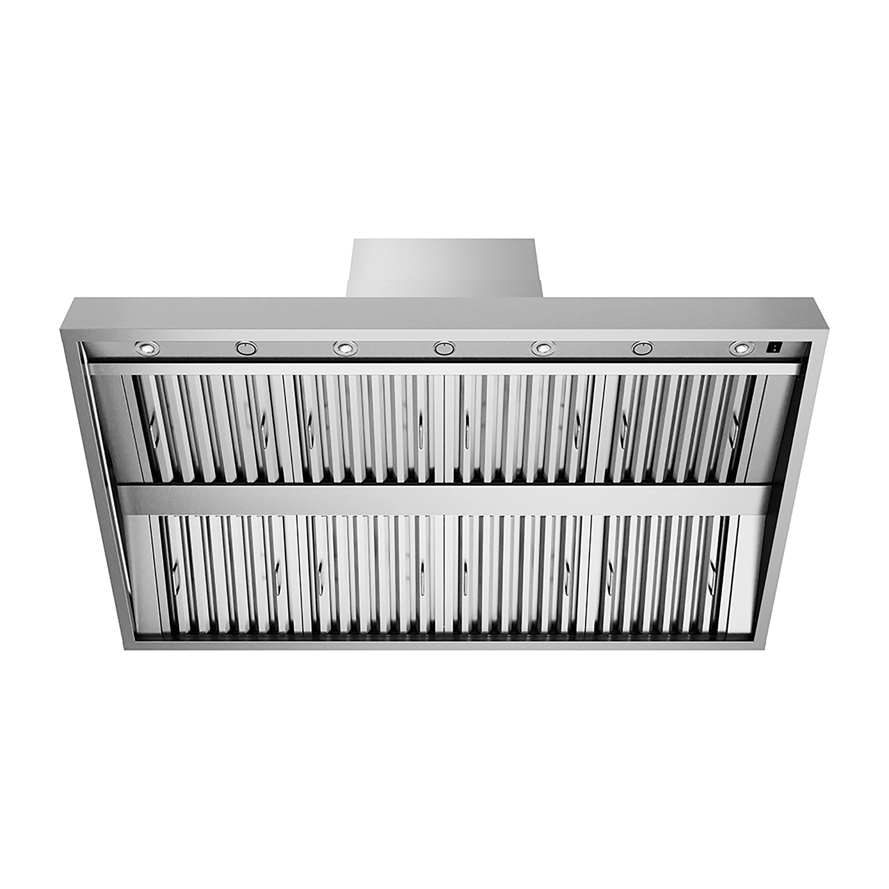 Back. ZLINE - ZLINE 60 in. Wall Mount Outdoor Grill Hood (GOW2-60) - Stainless Steel.