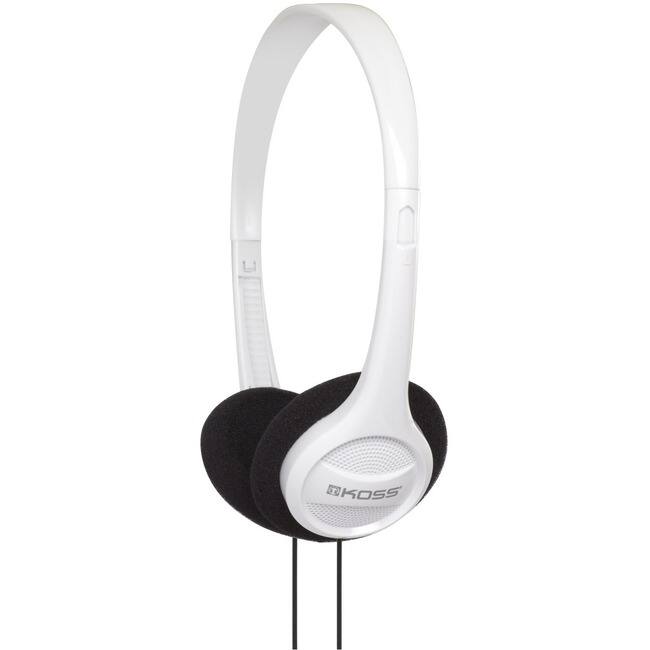 Front. Koss - Koss KPH7W Headphone - Stereo - Wired - Over-the-head - Binaural - White - White.