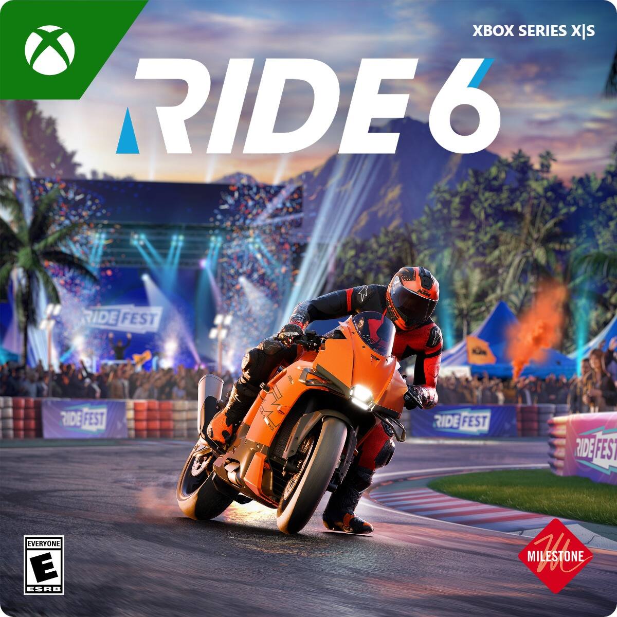 XBOX SERIES X|S  
RIDE 6  
RIDE FEST  
RIDE FEST  
RIDE FEST  
EVERYONE  
E  
ESRB  
MILESTONE  
MS - E (Everyone)