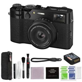 Fujifilm - X100VI Digital Camera Bundle with Rope Wrist Strap & More | Fuji X100VI - Black