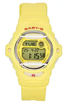 BABY-G SET ALM SIG ALM ADJUST/SET TUE MUTE DST NO - '25-4-22 DAYS ON/REV REV 4-22 MODE P | I: 16558 15 FWD 24HR/FWD | SELECT RFAICT 24HR