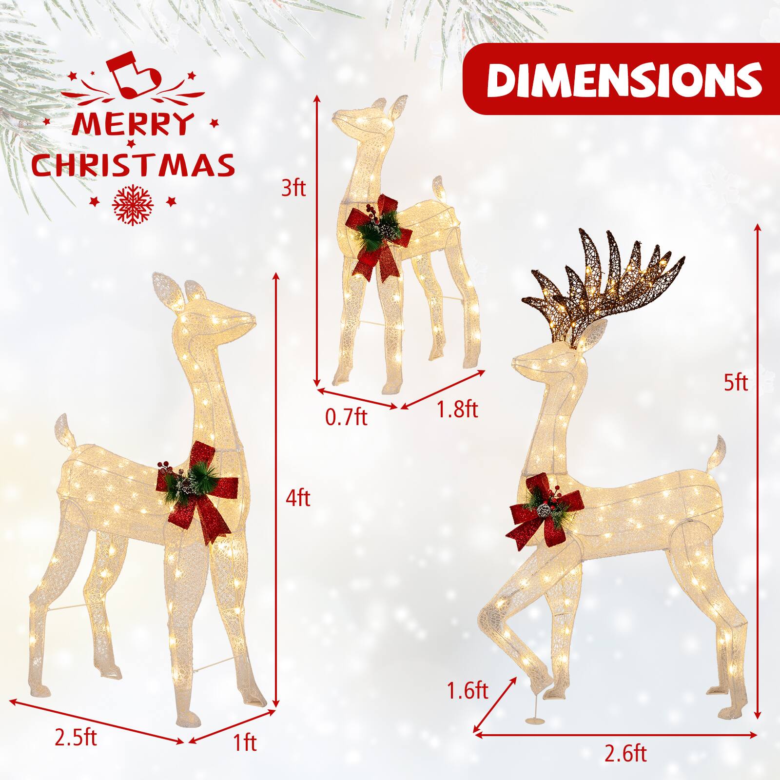 MERRY CHRISTMAS

DIMENSIONS
0.7ft
1.8ft
5ft
4ft
1.6ft
2.5ft
1ft
2.6ft