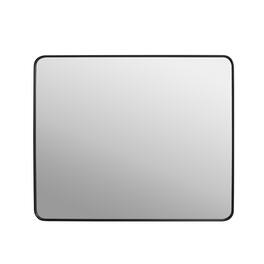 WELLFOR - 30 in. W x 36 in. H Rectangular Aluminum Framed Wall-Mounted Bathroom Vanity Mirror - Matte Black