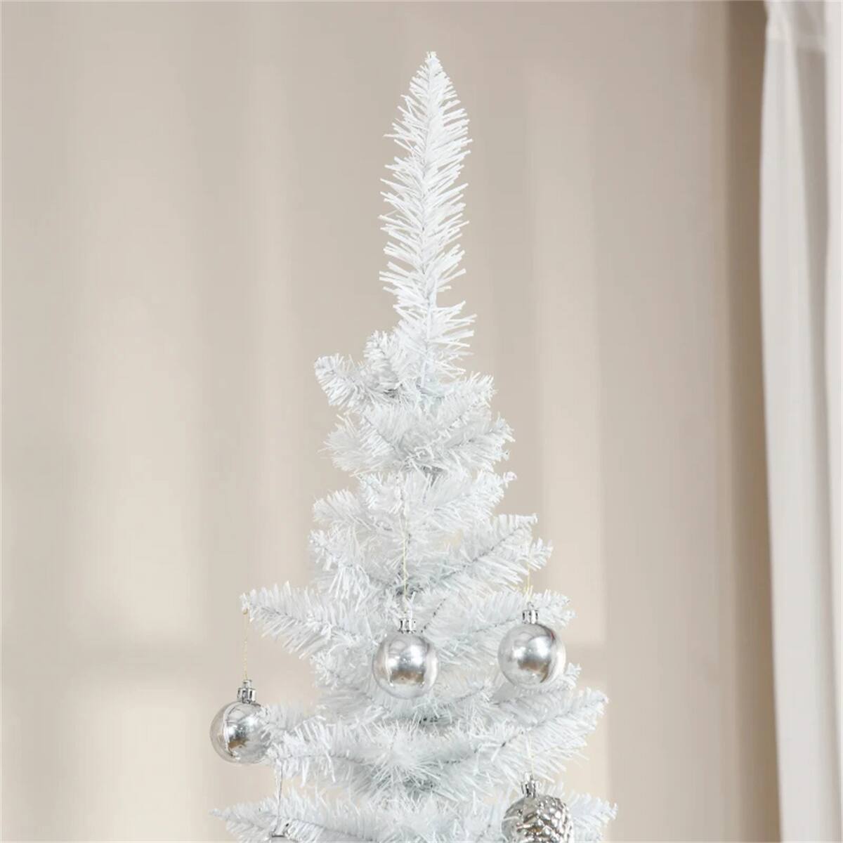 Alt View 2. Resenkos - Resenkos 7 foot white Christmas tree with bracket - White.