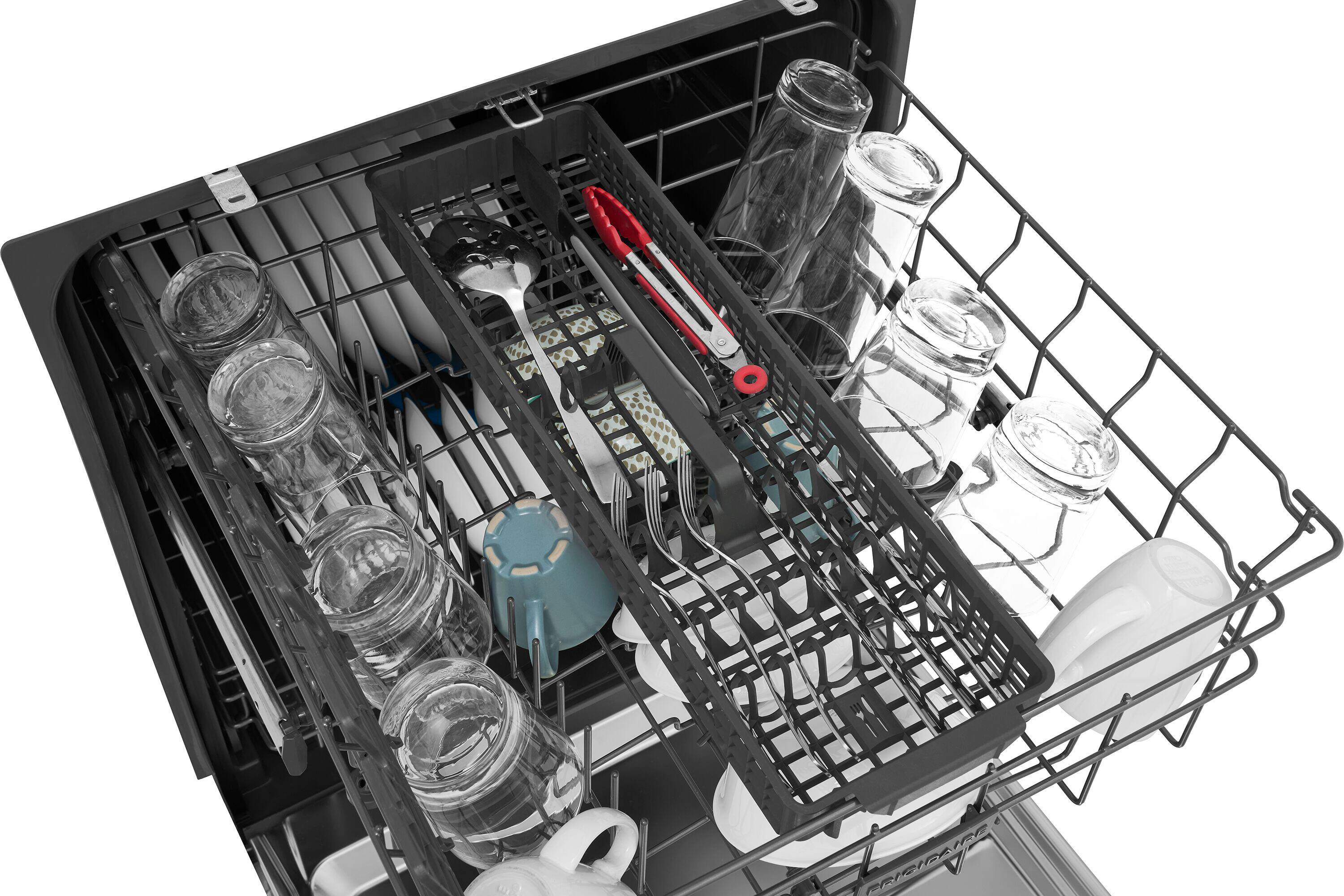 Alt View 2. Frigidaire - Gallery 24" Top Control Built-In Hybrid Tub Dishwasher with OrbitClean, Maxboost Dry, and 51 dBA - Smudge-Proof Stainless Steel.