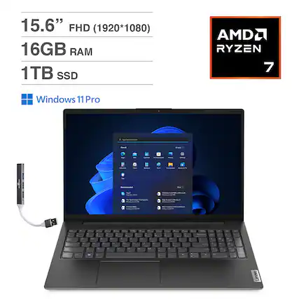 15.6" FHD (1920*1080)
16GB RAM
1TB SSD
AMD RYZEN 7
Windows 11 Pro