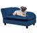 Front. Pawhut - Luxury Dog Couch with Hidden Storage, Small Dog Sofa Bed with 2" Soft Foam, Puppies & Little Breeds - Blue.