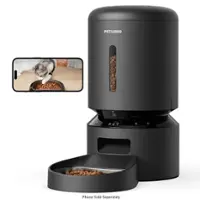 PETLIBRO - Granary WiFi Stainless Steel 5L Automatic Dog and Cat Feeder with Camera Monitoring - Black - Front_Zoom