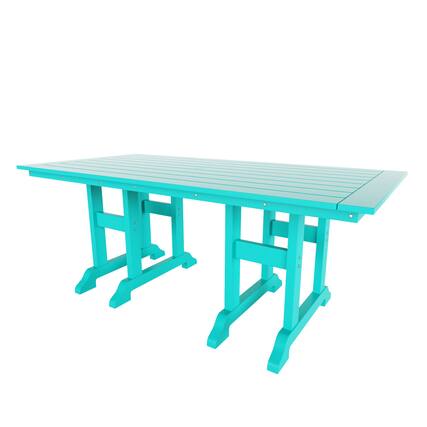 Front. WestinTrends - WestinTrends Malibu 71" Outdoor Patio Dining Table - Turquoise.