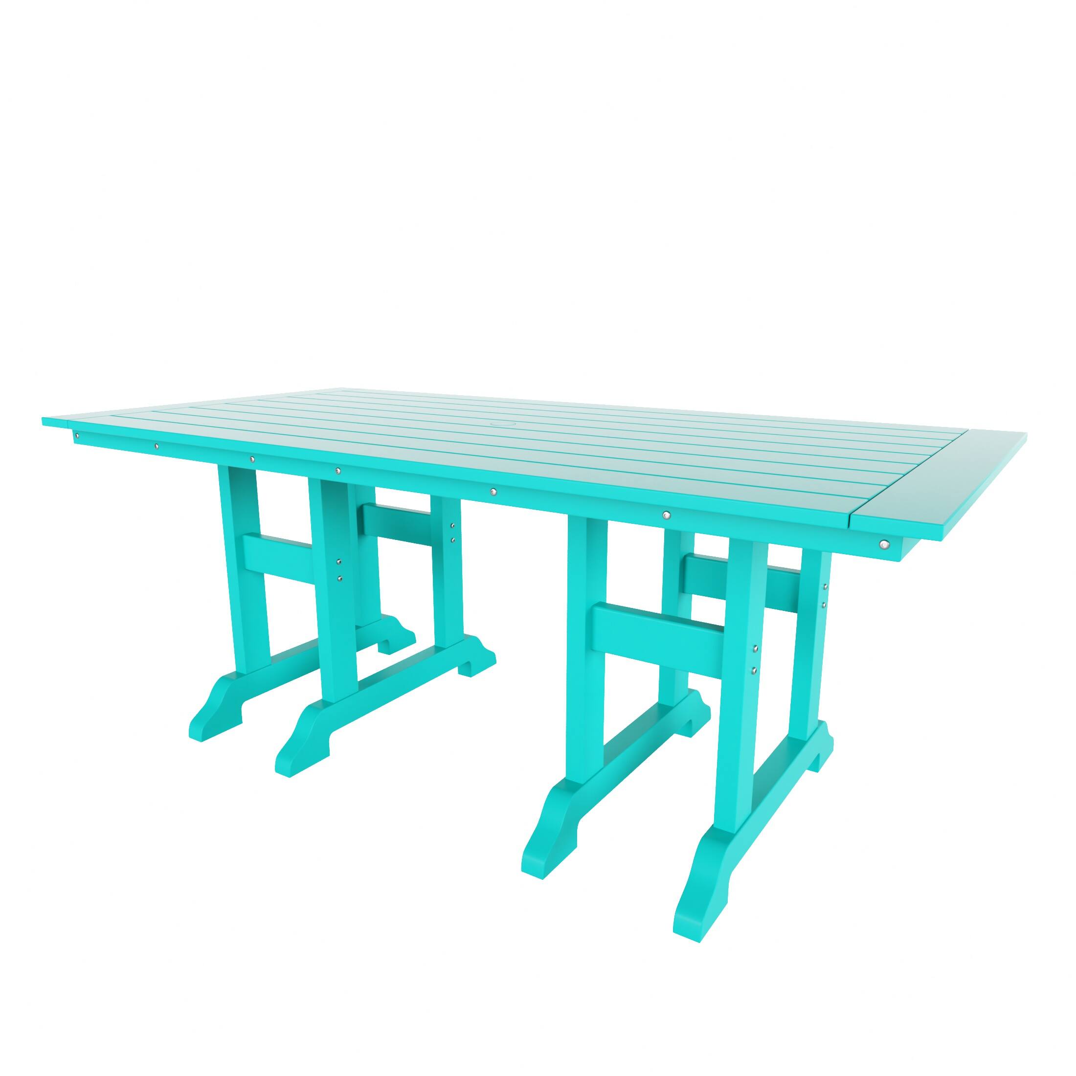 Front. WestinTrends - WestinTrends Malibu 71" Outdoor Patio Dining Table - Turquoise.
