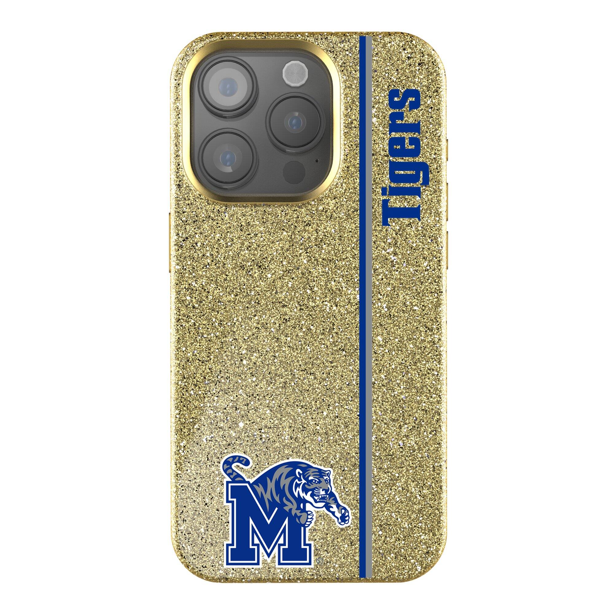 Keyscaper - NCAA - Memphis Tigers iPhone Bling Case - 15 Pro Max - Gold