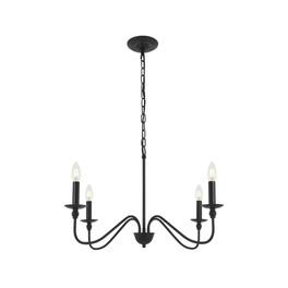 Living District - Rohan 4 light Pendant - Matte Black