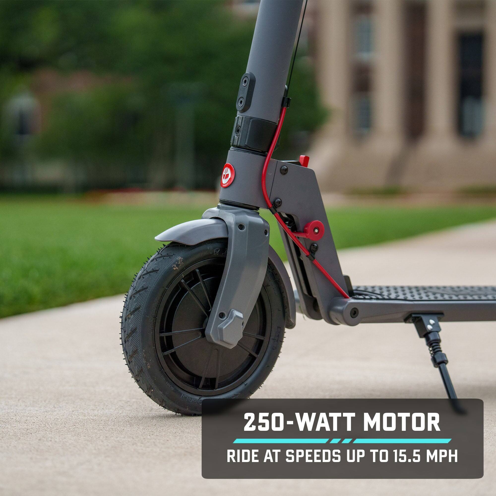 250-WATT MOTOR  
RIDE AT SPEEDS UP TO 15.5 MPH