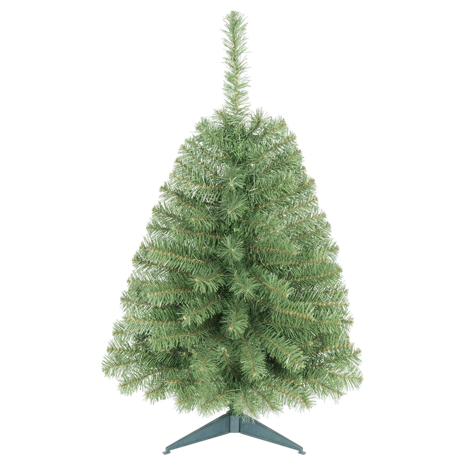 Alt View 1. Costway - Costway 3 ft Spruce Fir Christmas Tree with 113 Full Branch Tips, Small Xmas Tree for Home - Light Green.
