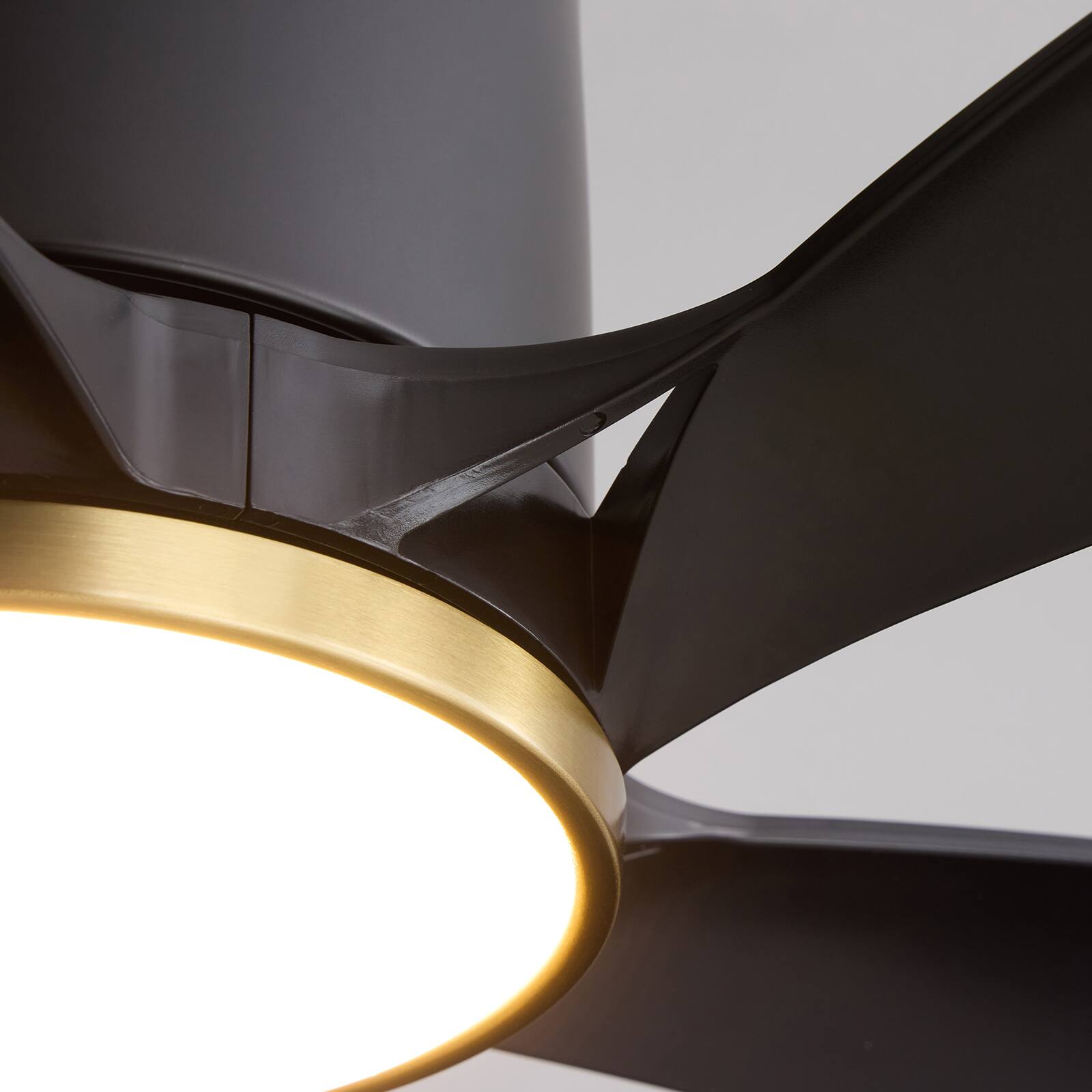 Alt View 10. Siljoy - 52" Modern Indoor Ceiling Fan with LED Light, 5 Reversible Blades, 6-Speed DC Motor, Remote Control and Timer Function - Matte Black.