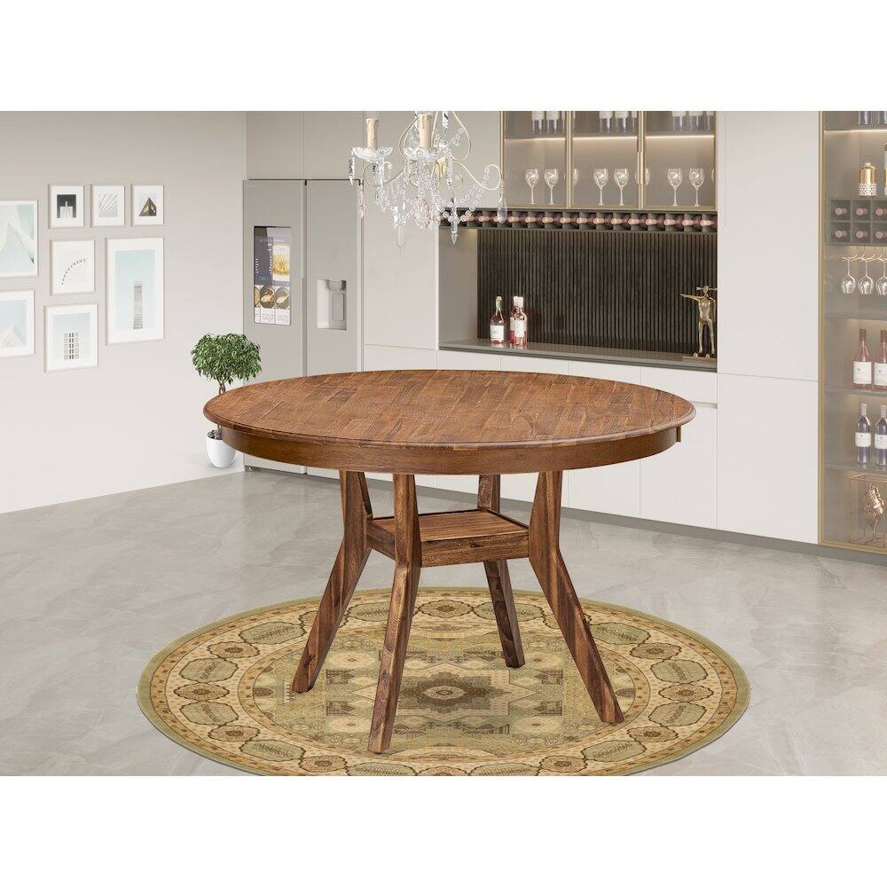 Alt View 1. East West Furniture - Dinner Table - Brown.