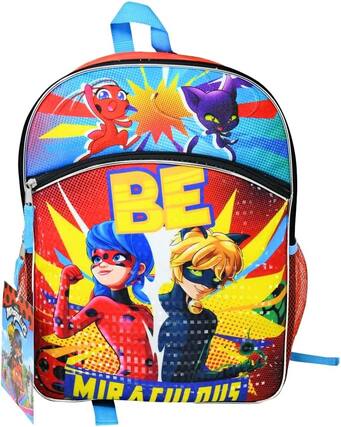 Front. UPD - Miraculous Ladybug 16" Backpack - Multicolored.