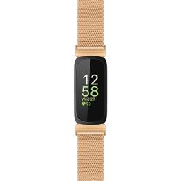 StrapsCo - Mesh Stainless Steel Metal Watch Band Strap For Fitbit Inspire 3 - Rose Gold