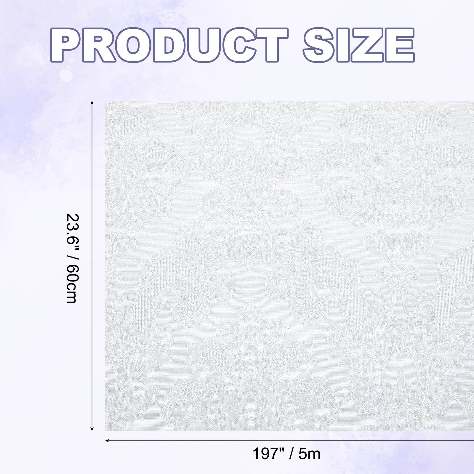 PRODUCT SIZE  
23.6" / 60cm  
197" / 5m