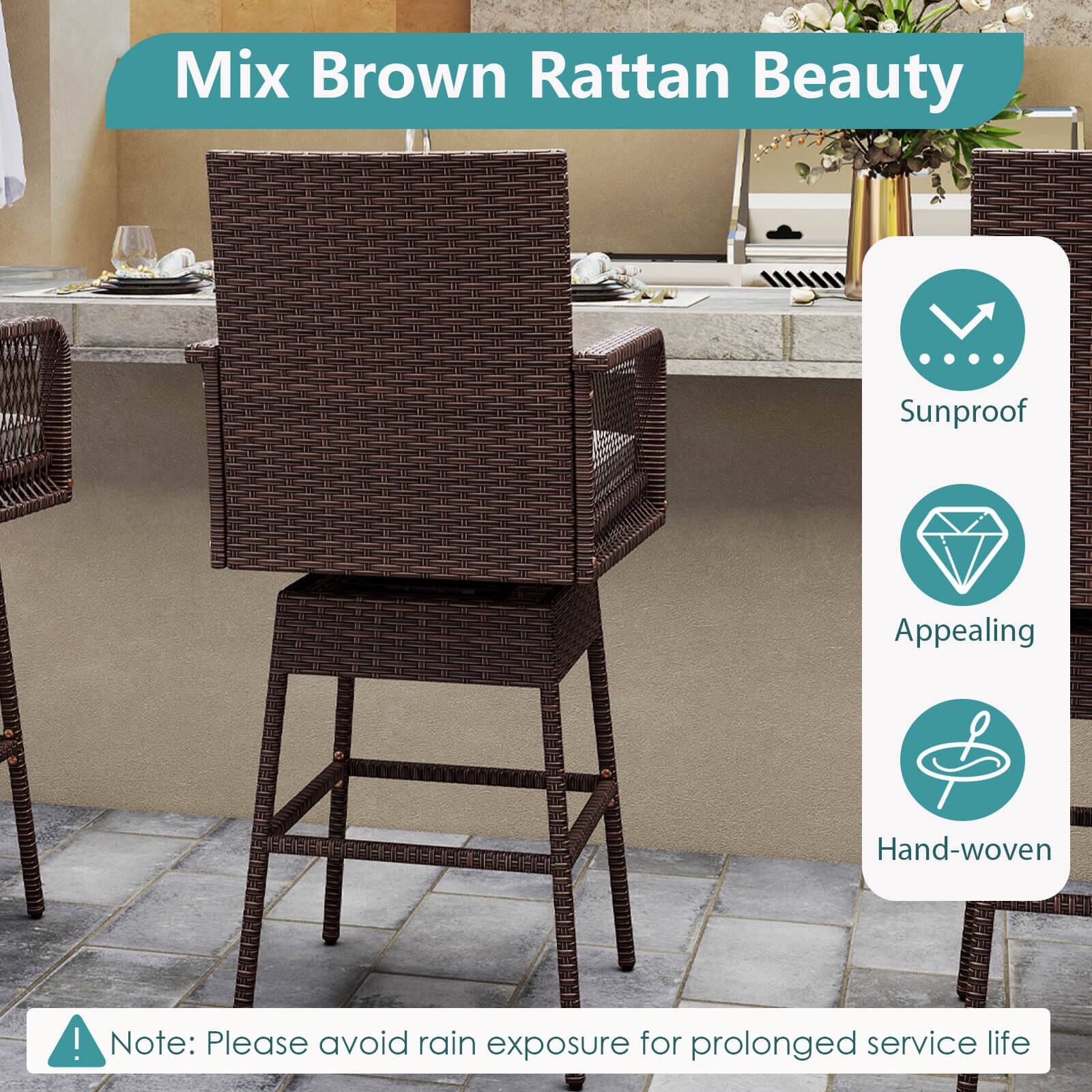 Mix Brown Rattan Beauty

- Sunproof
- Appealing
- Hand-woven

Note: Please avoid rain exposure for prolonged service life