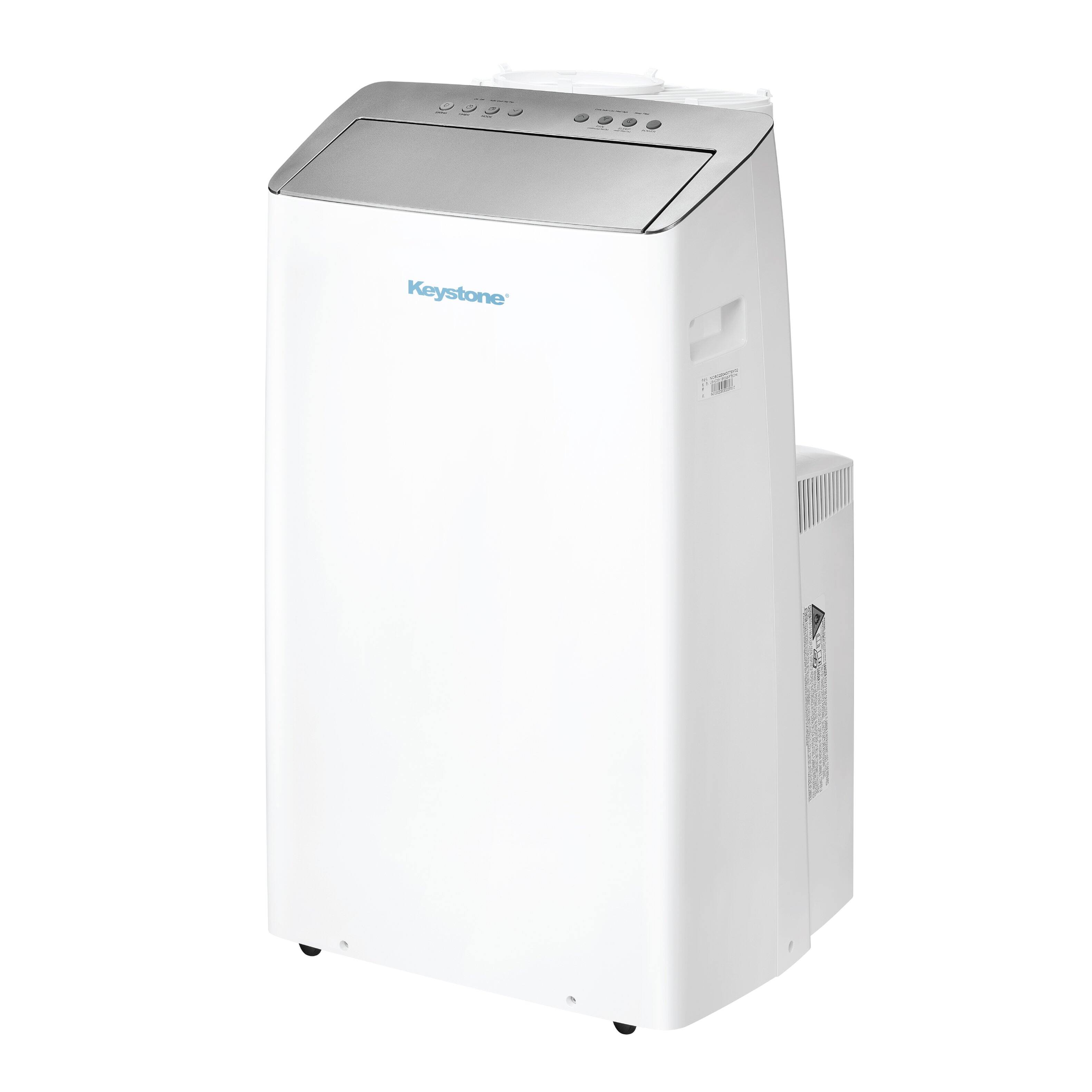 Alt View 4. Keystone - 12,000 BTU ASHRAE/10,000 BTU DOE Portable Inverter Air Conditioner with Remote Control - White.