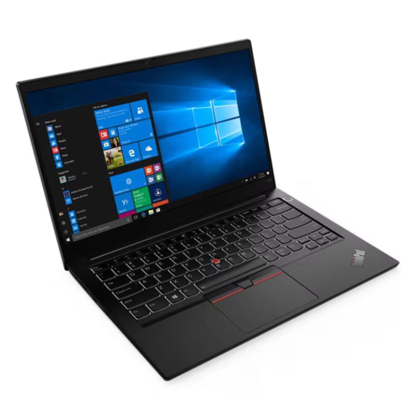 Alt View 2. Lenovo - E14 Gen 3 14" FHD AMD Ryzen 5 5500U 2.1 GHz 16 GB DDR4 256GB SSD AMD Radeon Graphics Windows 11 Pro Laptop - Black.