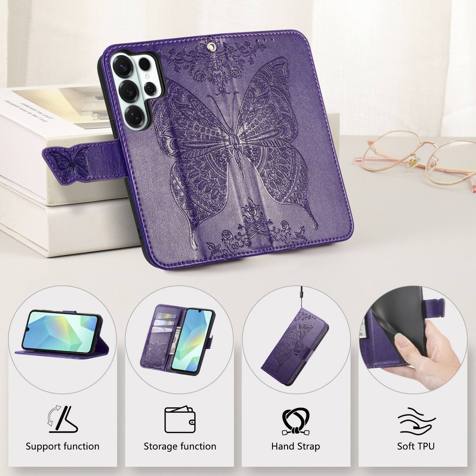 Support function  
Storage function  
Hand Strap  
Soft TPU