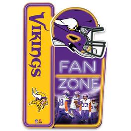Open Road Brands - Minnesota Vikings 13" x 19.5" Fan Zone Metal Sign - Purple