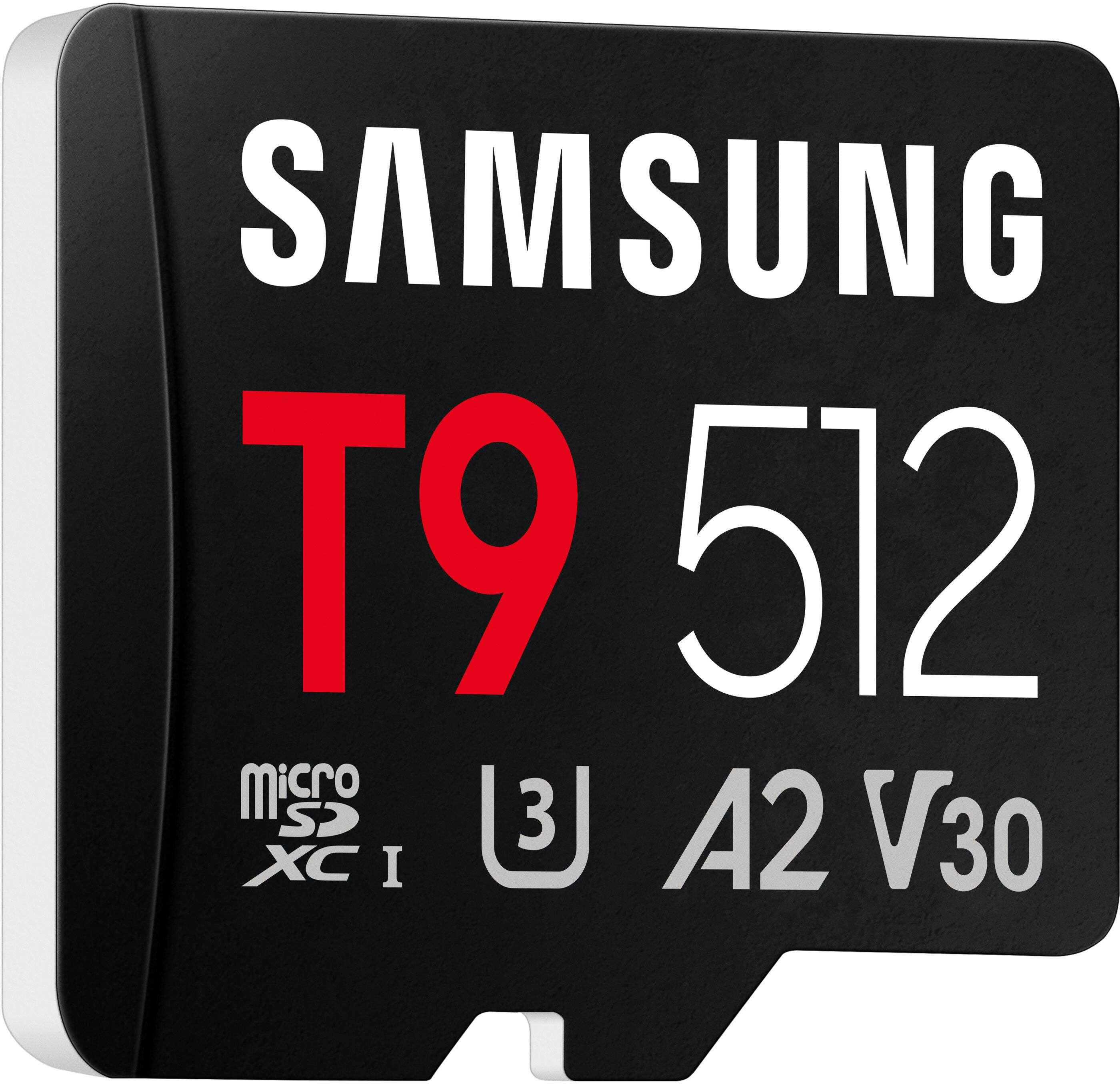 SAMSUNG T9 512 micro SD XC I U3 A2 V30