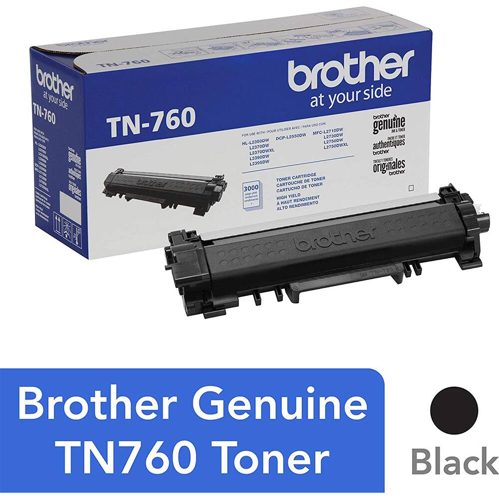 Brother Genuine TN760 Toner Black