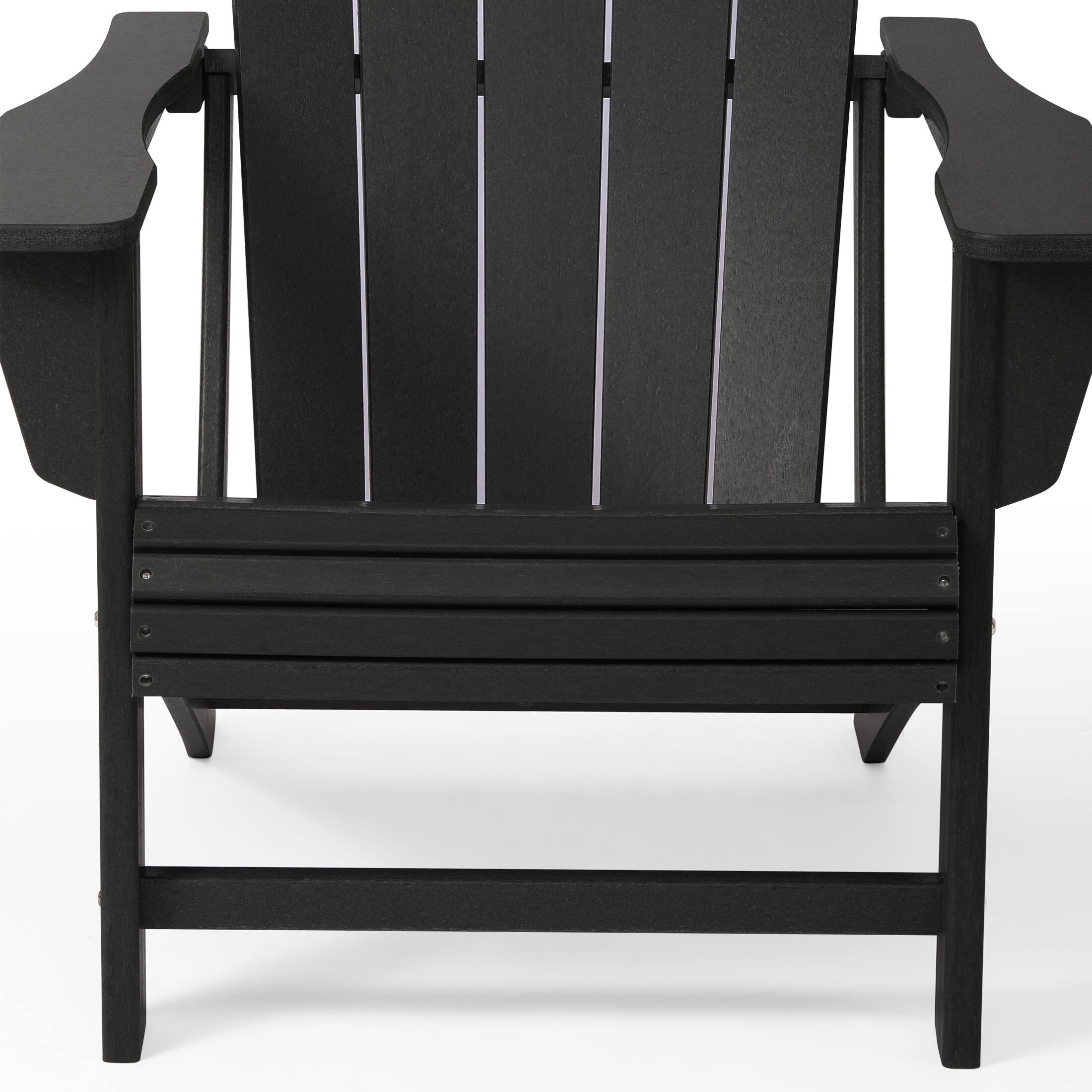 Alt View 4. WestinTrends - WestinTrends Highland Outdoor Patio HDPE Adirondack Chairs With Cup Holders (Set of 2) - Black.