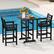 Alt View 3. Costway - Patio Adirondack Bar Chairs Set of 2 with Wide Armrests & Footrest Backrest - Black.