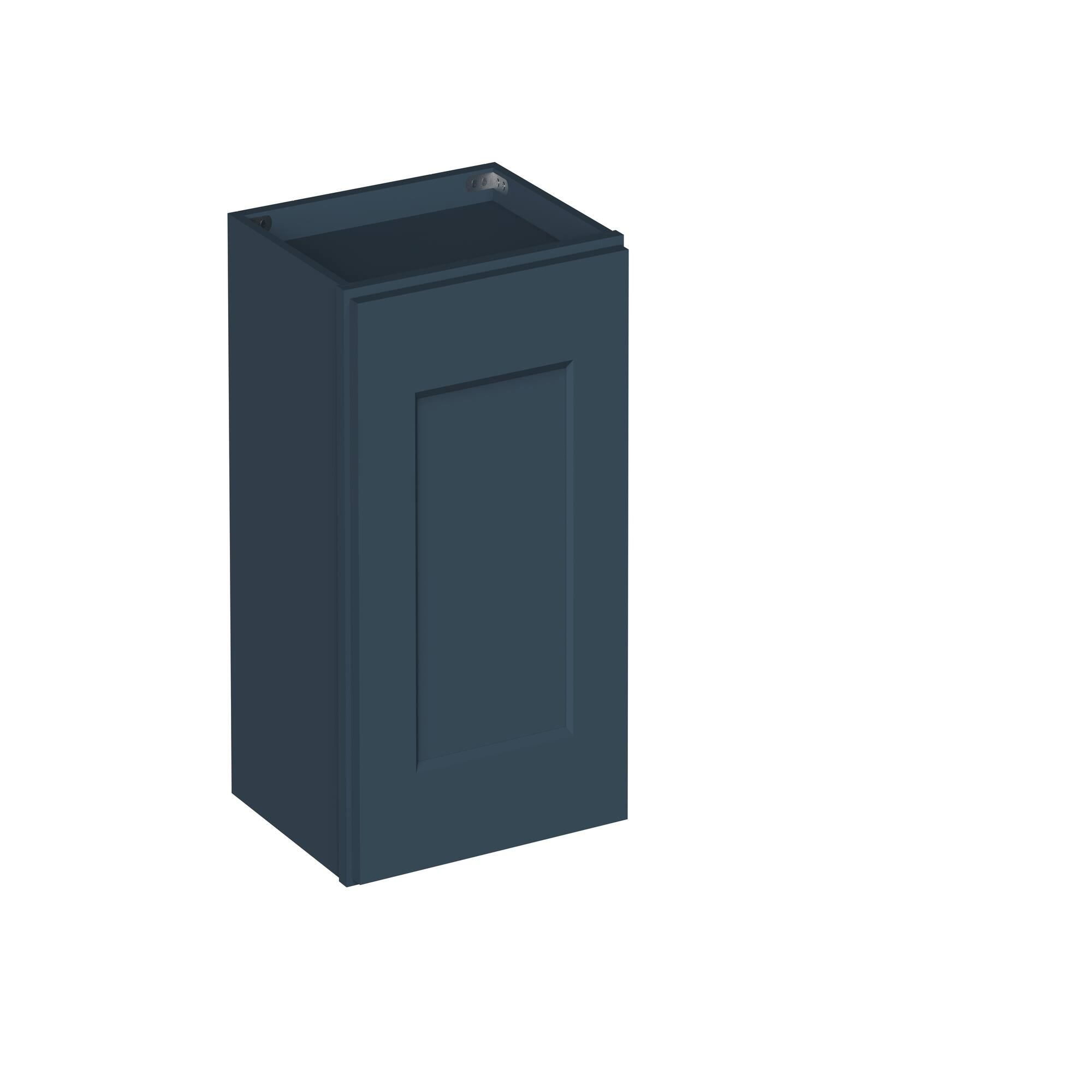 Angle. Boyel Living - 15-in W x 18-in H x 12-in D Shaker RTA Kitchen Wall Cabinet with Soft-Close - Charcoal Blue.