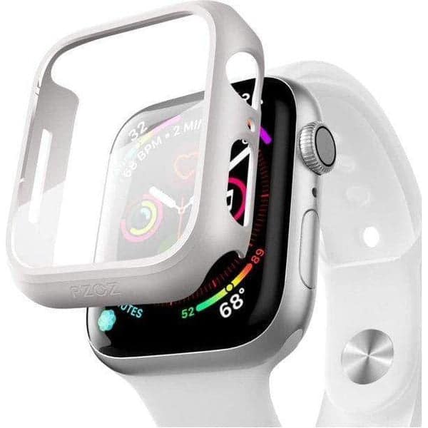 Entronix - Protective Case for Apple Watch Series Ultra 49mm with Built-In Screen Protector - White